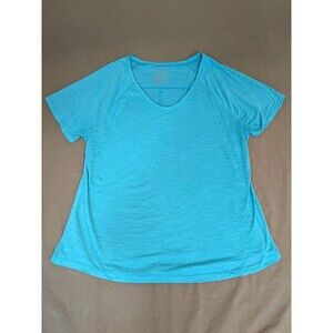Terra & Sky Women’s Plus Size 1X Teal Blue Green Short Sleeve Tee Top